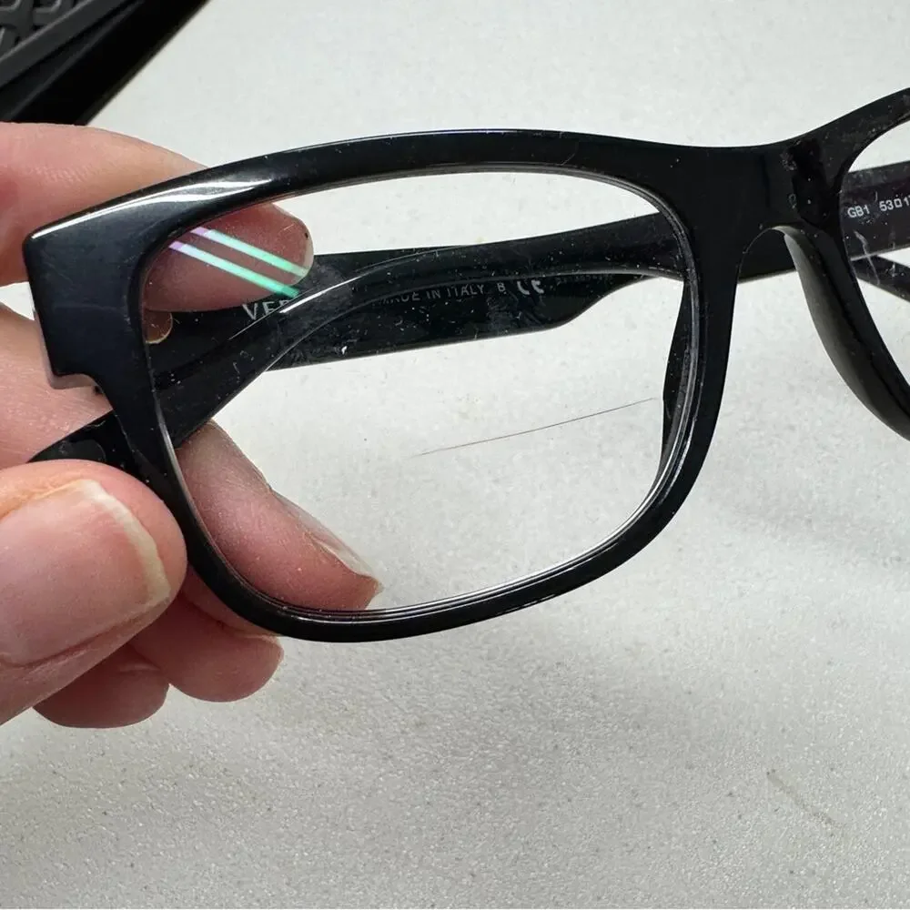 Versace Black Made In Italy Glasses Solid Frames Womens Model 3266 Frame Only